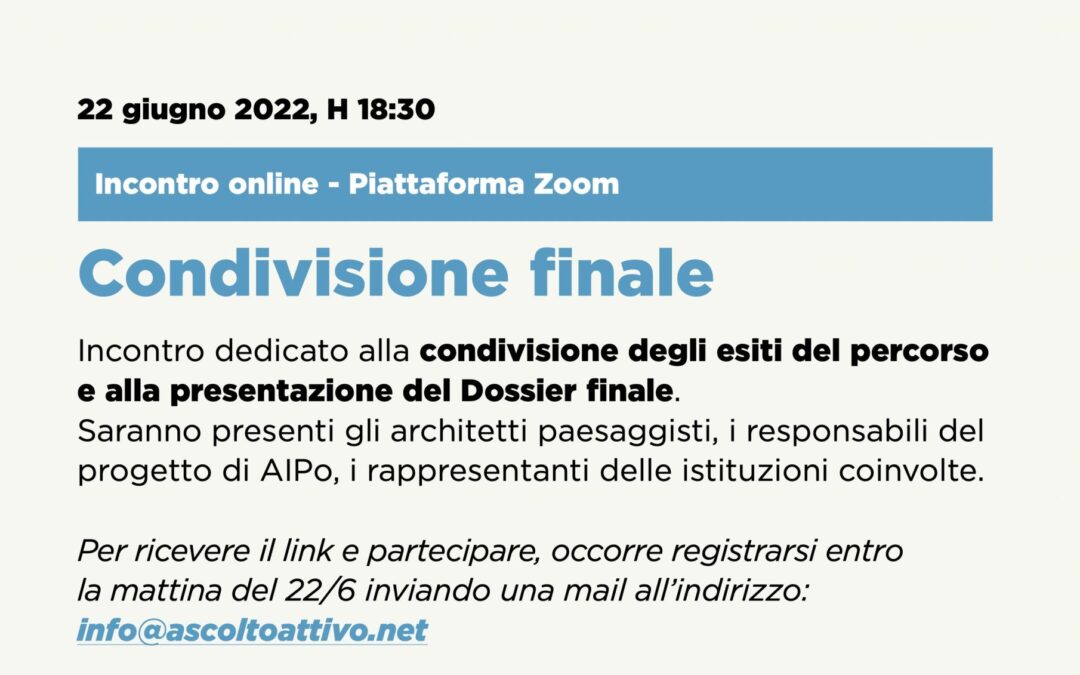 Vasche di Laminazione del Seveso, conclusione percorso di progettazione partecipata