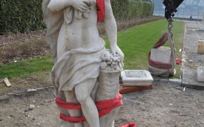 Nuova posizione per le statue del parterre